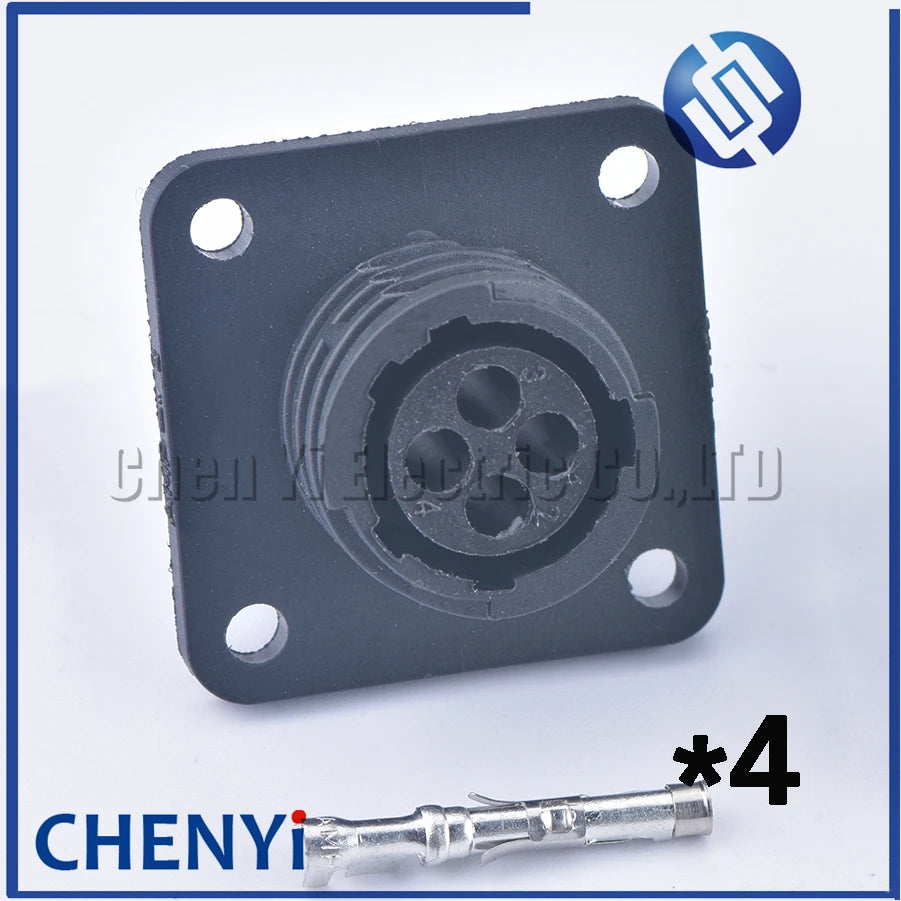 4 Pin auto sensor plug Aviation Wiring Black Circular Connector Plug 182921-1 182658-1 206429-1 with Pin For SMT SMEMA
