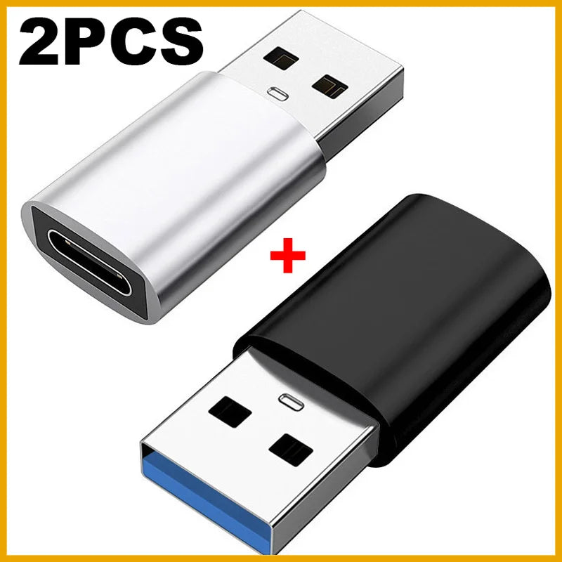 NEW 2026 2Pcs USB To Type C OTG Adapter USB USB-C Male To Type-c Female Converter For Macbook Samsung S20 USBC OTG Connector
