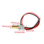6mm 10mW Green Small Laser Head Module Dot/Line/Cross 3V-5V Adjustable Focal Length 520nm Laser Diode Head Industrial Class