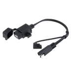 12V Waterproof Motorcycle SAE to USB Phone GPS MP4 Charger Cable Adapter Motorbikes Inline Fuse Power Supply