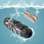 6pcs Upgraded Junction Box Outdoor Waterproof IP68, CDF 3P 3Pole Wire Connector, Replaceable Lever Wire Connectors for AWG 28-12