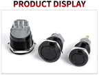 12/16/19/22/25/30/40mm Waterproof Metal Push Button Switch NO LED Light Momentary Latching Car Engine Power Switch  1NO1NC