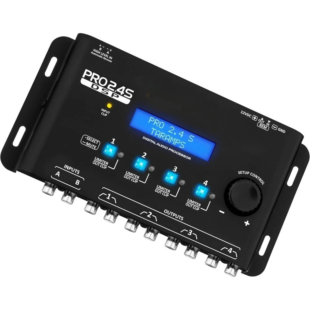 Pro Digital Signal Processor 2.4S DSP Crossover Equalizer 15-Band Graphic EQ 12 Presets 2 Input 4 Output