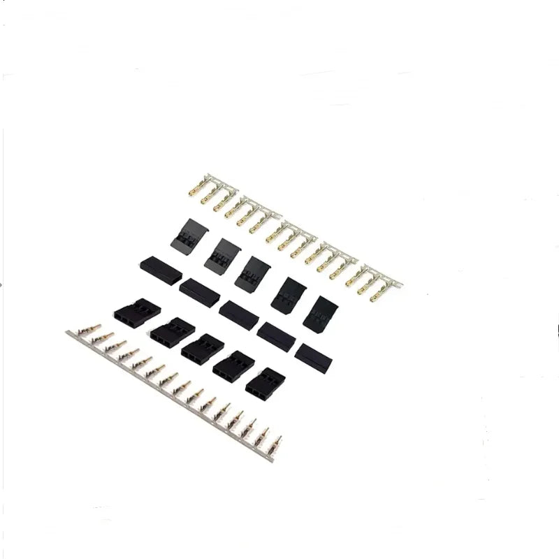 5/10 Pairs Jr Futaba Servo Receiver Connector Plug with Lock and Male Female Gold Plated Terminals Crimp Pin Kit for RC Battery