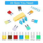 35/56/70/84/100/105/126pcs Micro 2 Blade Fuse Assortment Kit for Truck Replacement with Fuse Puller(5A,7.5A,10A,15A,20A,25A,30A)