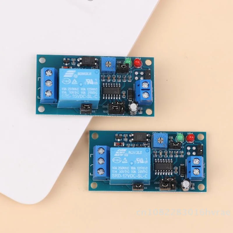 5V/12V Delay Timer Relay Module - Normally Open Trigger with Vibration Sensor for Alarm & Automation〔YY26〕