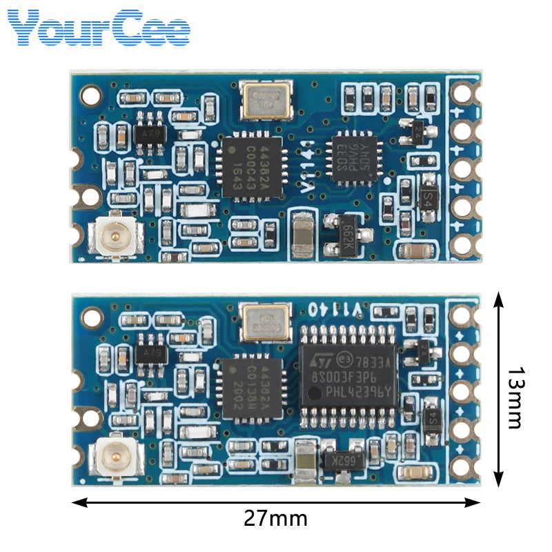 10pcs/1pc HC-12 SI4463 433Mhz Wifi Wireless Serial Port Module HC12 1KM 1000m 433MHz Receiving Transmitting Board TSSOP/QFN