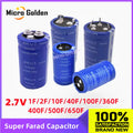 (2pcs)Super Farad Capacitor 2.7V 1F/2F/10F/40F/100F/360F/400F/500F/650F Ox Horn Super Capacitor Automotive Rectifier Accessories