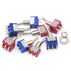 5Pcs Toggle Switch Mini Switches 2 Position 3 Position Latching Switch MTS-102/103/202/203 ON-ON SPDT ON-OFF -ON SPDT DPDT