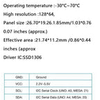 1-10pcs  0.96 inch oled IIC Serial White OLED Display Module 128X64 I2C SSD1306 12864 LCD Screen Board For Arduino