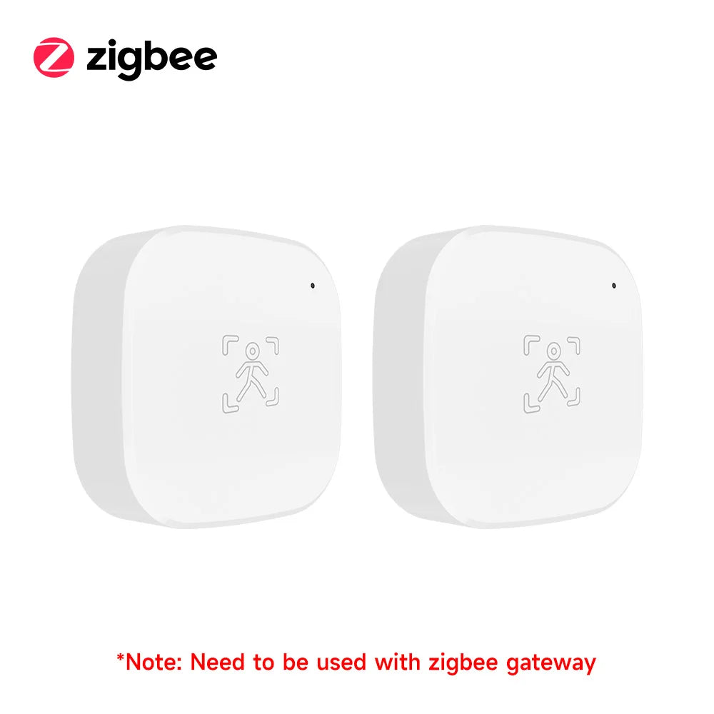 Smart Life Zigbee 24G MmWave Radar Motion Sensor Human Presence Detector Battery Powered Breathing Monitor for Home Automation