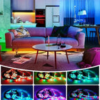 DC 5V 5050 RGB Strip LED Light Battery Powed Waterproof Ribbon Tape Stable Led Strips Indoor Outdoor Decoration Remote Control