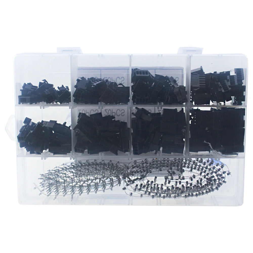 560Pcs Dupont Connector 2.54mm, Cable Jumper Wire Pin Header Housing, Male Female Pin Terminal Connector 2/3/4/5 Pin JST SM