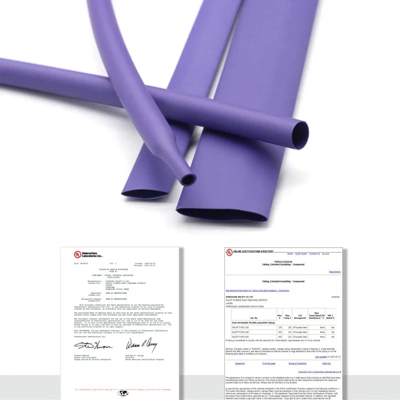 1/3/5M Purple 2:1 Heat Shrink Tube Dia. 1.5mm ~ 50mm Thermoretractile Wire Repair DIY Shrinkable Case Cover Cable Shrink Wrap