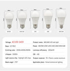 8Pcs E27 LED Bulbs AC 110V 220V 230V Boasting 3W 10W 20W 24W Lamp Warm White for Bedroom Balcony Lighting