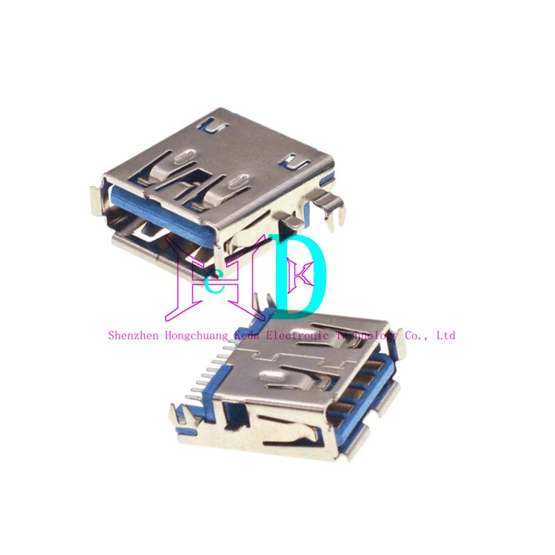 2PCS USB3.0 Connector 3.0 Type A Female Type B Type AF 90 Degree Side Insertion 180 Degree High Speed Interface Printer Terminal