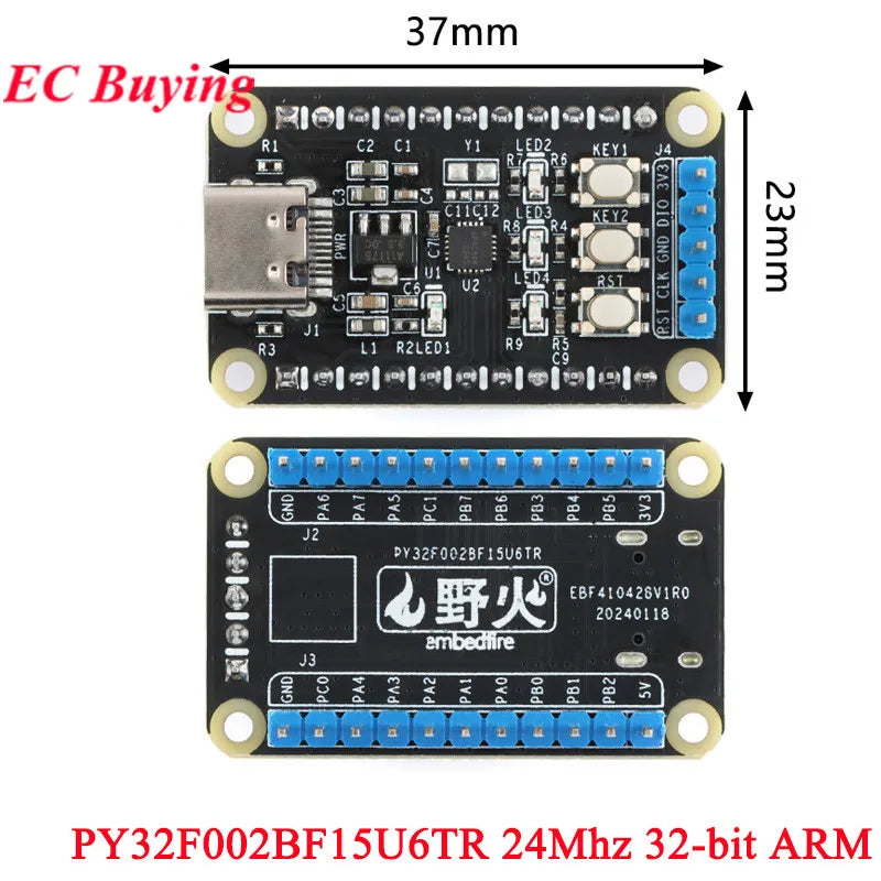 PY32F002BF15U6TR PY32F030K28U6TR PY32F002 Core Chip Development Board 48 24Mhz 32-bit ARM Microcontroller 24KB Flash 8 3KB SRAM