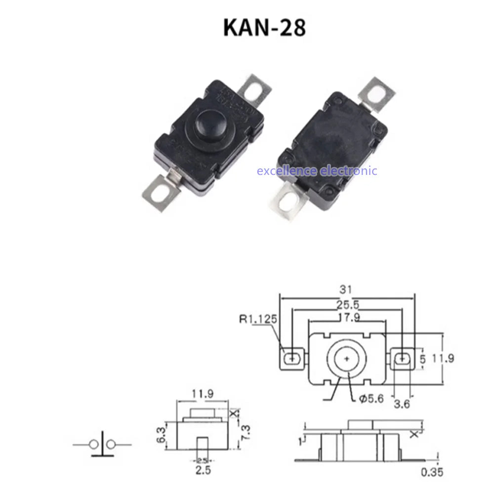 72PCS/Box Tactile Push Button Switch 1212 1813, Clicky On/Off Switch for LED Flashlight Headlamp Torch Lantern DIY Parts