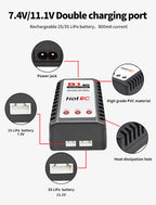 HotRC A400/B3 10W Balance Charger 2S/3S/4S Cells 100V-240V AC EU/US Plug Lipo Battery Fast Charger Remote Control Car Charger