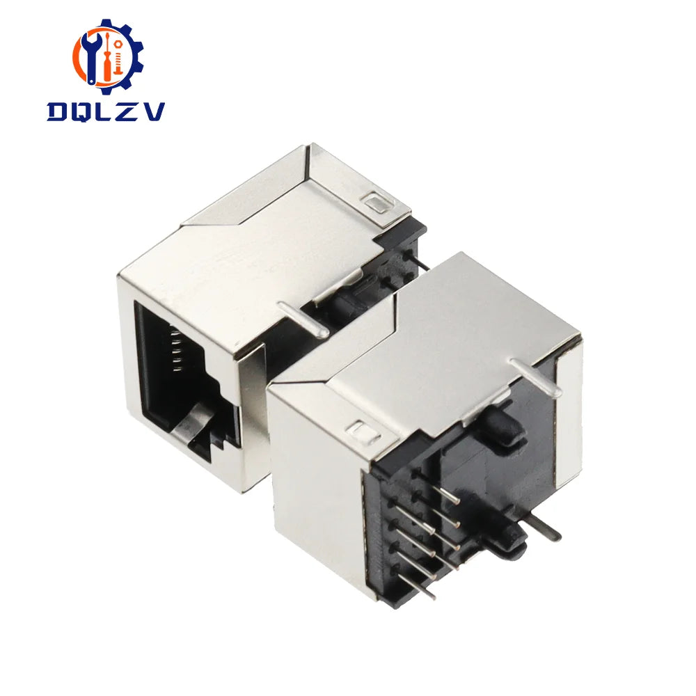 Shield RJ45 8P8C Jack Connector No LED 21MM PCB Mount Network Internet Modular