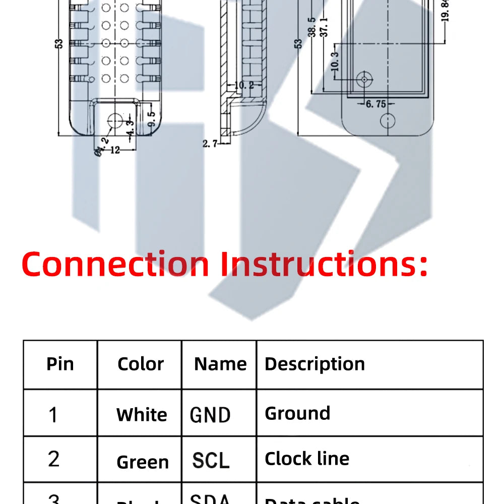 SHT20 RS485 Modbus RTU Temperature Humidity Sensor Transmitter for PLC