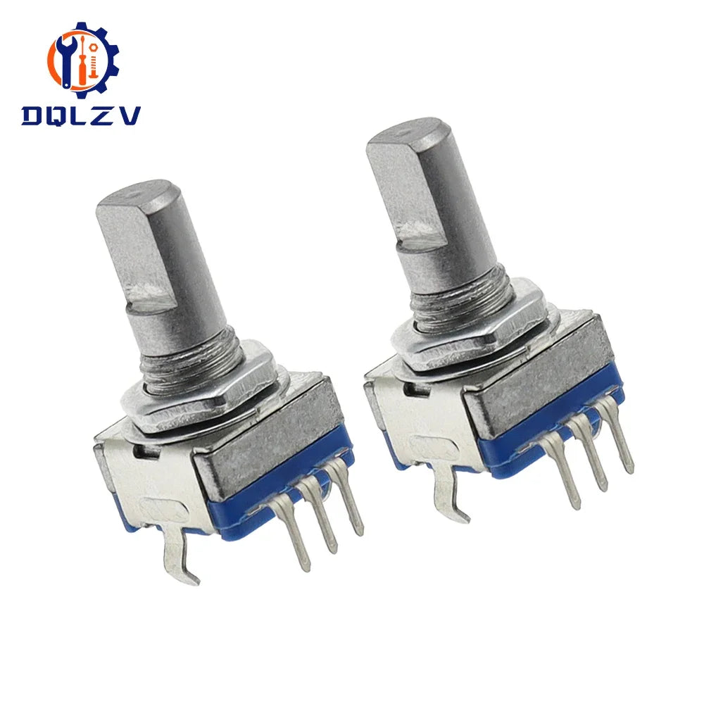 EC11 Audio Adjustment Encoder 20 Position Rotary Encoder Code Switch 3Pin Plug-in Type 15mm Half Shaft
