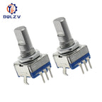 EC11 Audio Adjustment Encoder 20 Position Rotary Encoder Code Switch 3Pin Plug-in Type 15mm Half Shaft