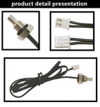 TZW NTC Thermistor Temperature Sensor M8 Hexagonal Thread Probe B3950 1% 5K 10K 15K 20K 50K 100K 60CM 1M 2M