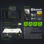 Sennuopu 12 Channels Digital Sound Processors DSP 8 Channels 50 Watts RMS Power Audio Amplifier with Bluetooth Player X812