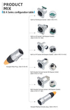 YT IP67 Waterproof CAT5E CAT6 Ethernet RJ45 8P8C Metal PC Male Ethercon Plug Socket Circular Signal Cable Connector 10PCS