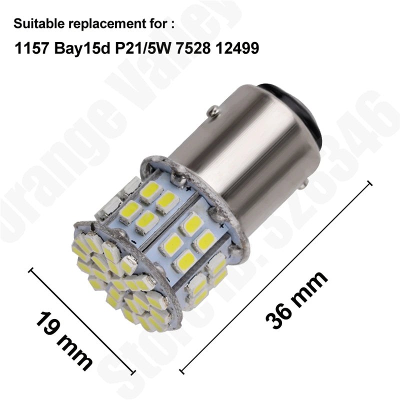 10PCS 1156 BA15S 1157 SMD 50 Led 1206 Car Light BAY15D P21W Auto Light Bulb Lamps Car Styling DC12V