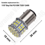 10PCS 1156 BA15S 1157 SMD 50 Led 1206 Car Light BAY15D P21W Auto Light Bulb Lamps Car Styling DC12V
