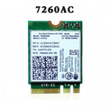 1200Mbps AC7260 Wifi Adapter Bluetooth 4.0 M.2 NGFF Dual Band 2.4G 5G Wireless Card With Antenna For Laptops Desktops Win 7 8 10