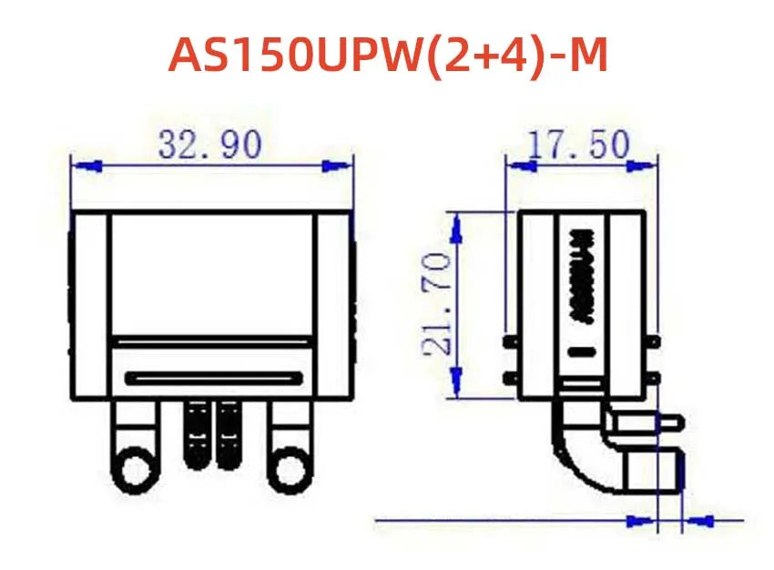 1PCS AS150U、AS150UPW(2+4)、AS150UPB Connector Amass Male Female Male High Current Model Airplane Plug