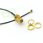 100Pcs-400pcs Brass SMA Nut Bulkhead To  U.FL Female 1.13 Cable Pigtail New