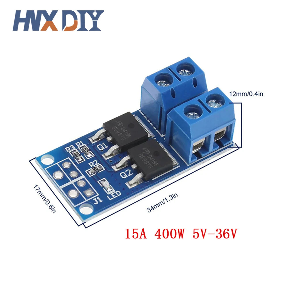 10pcs 15A 400W MOS FET Trigger Switch Drive Module PWM Regulator Control Panel for arduino DC 5V 12V 36V
