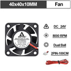 Gdstime Brushless Turbo Fan 24V Dual Ball 30mm 40mm 50mm For 3D Printer Fan DC Blower Cooling Fan 3010 4010 4020 5015 Clooer