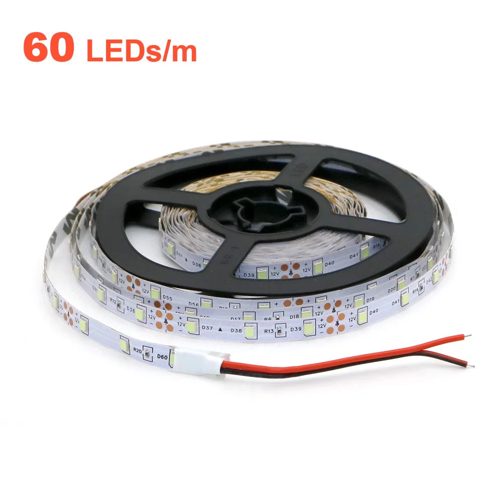 12V 24V LED Strip 2835 120LEDs/m Home Lamp Strip Pink Red Ice Blue Green Golden Yellow Orange Flexible Waterproof Soft Lamp Bar
