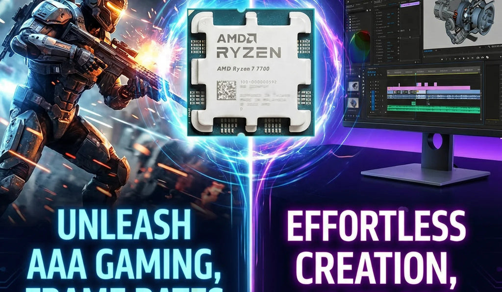 Used R7 7700 AMD Ryzen 7 7700 3.8GHz CPU processor 8-Core 16-Thread 5NM L3=32M 100-000000592 Socket AM5