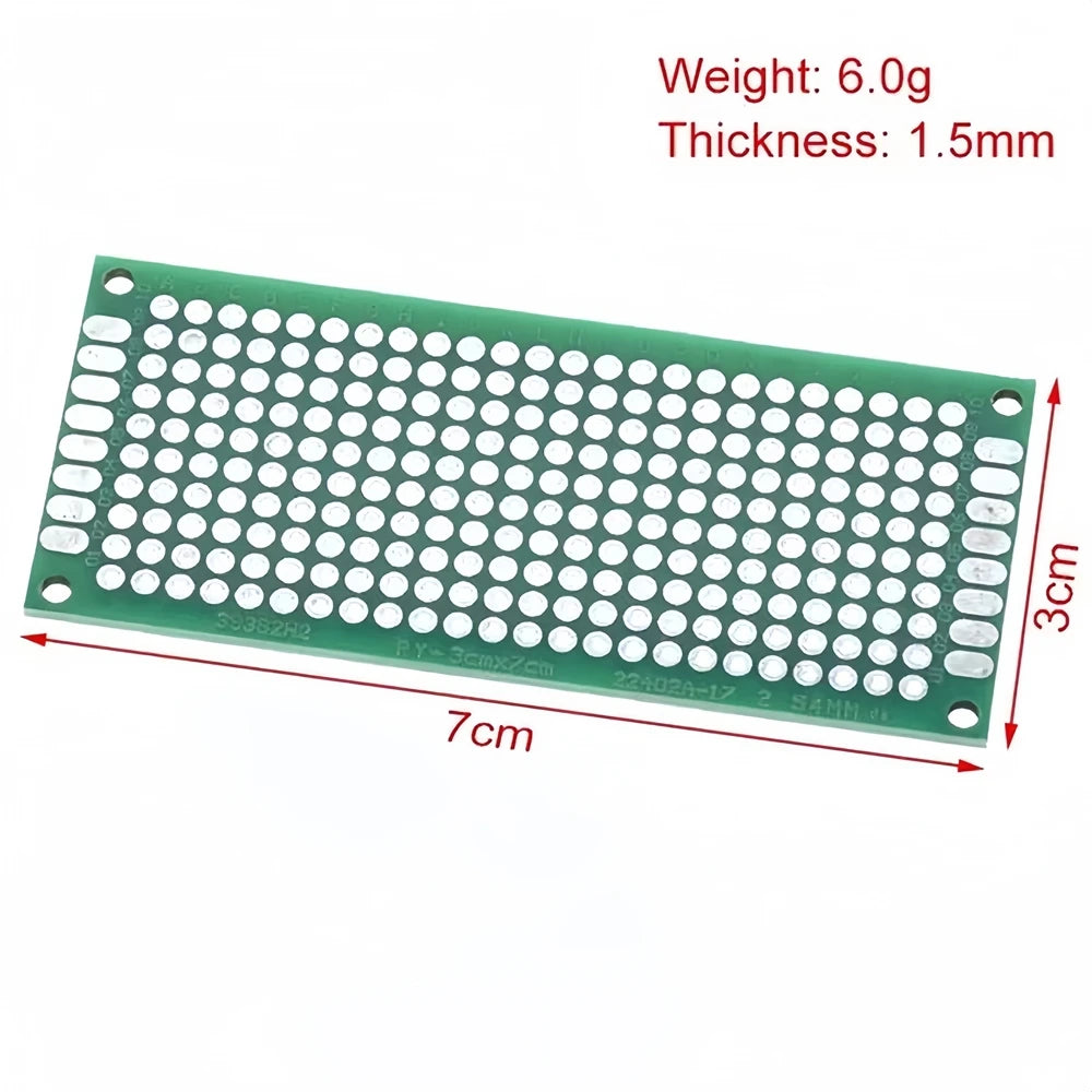 Double Side Prototype Diy Universal Printed Circuit 2.54mm PCB Board Protoboard For DIY Soldering Project 6x8 5x7 4x6 3x7 2x8cm