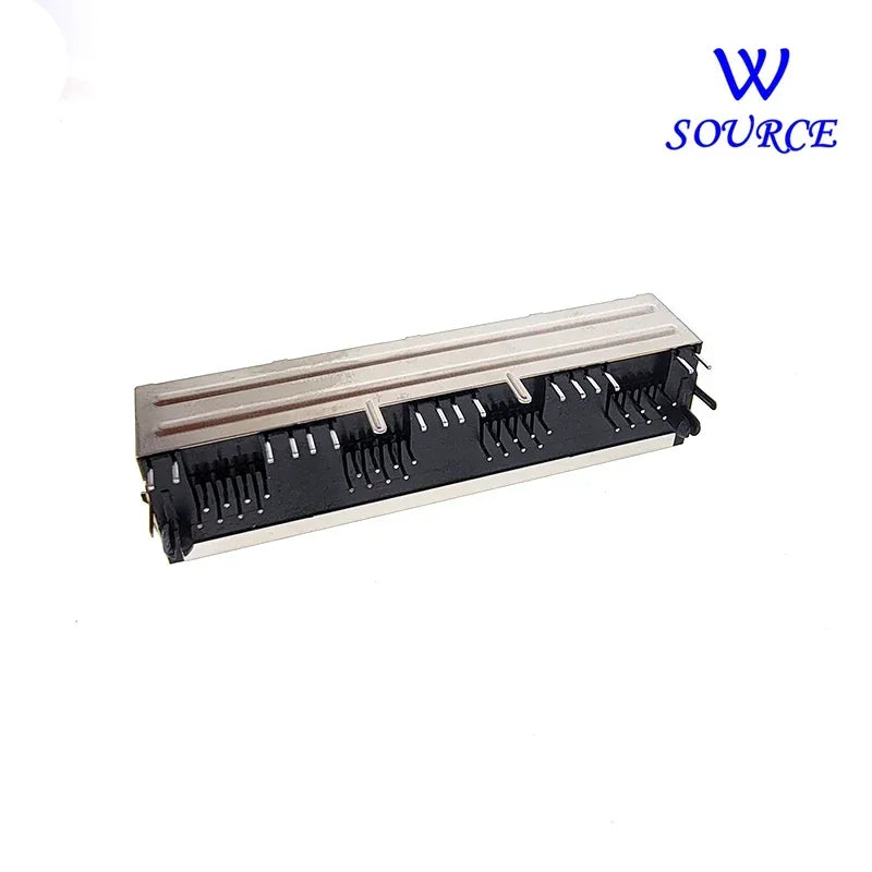2PCS Metal RJ45 Network Jack PCB Vertical Female Socket Connector DIP 1X4 with LED Network Jacks for Enhanced Networking