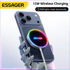ESSAGER 15W Magnetic Wireless Chargers Qi Qi2 Wireless Charger Fast Charging Pad for iPhone 17 16 15 14 Mini Phone Charger