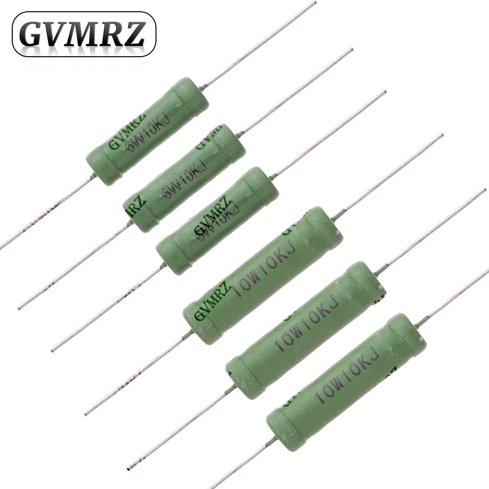5PCS RX21 Wirewound Power Resistor DIP Type 6W 10W High Wattage Axial Resistor 0.05Ω–10KΩ Assorted Values 1R 2R 1K 2K
