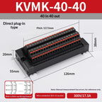 One in Multiple Out Direct Insertion Terminal Block Distribution Box DIN Rail Power Common Splitter PLC Signal Line Junction Box