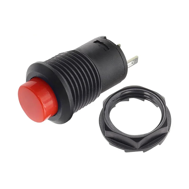 5/20/100PCS Latching/Momentary 12MM Round  Push Button Switch With Cable 20CM Self-Locking DS-428/427 Self-Resetting