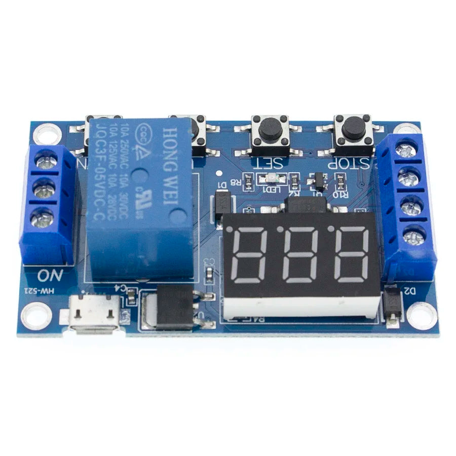 1 Channel 5V Relay Module Time Delay Relay Module Trigger OFF/ON Switch Timing Cycle 999 minutes XY-J02