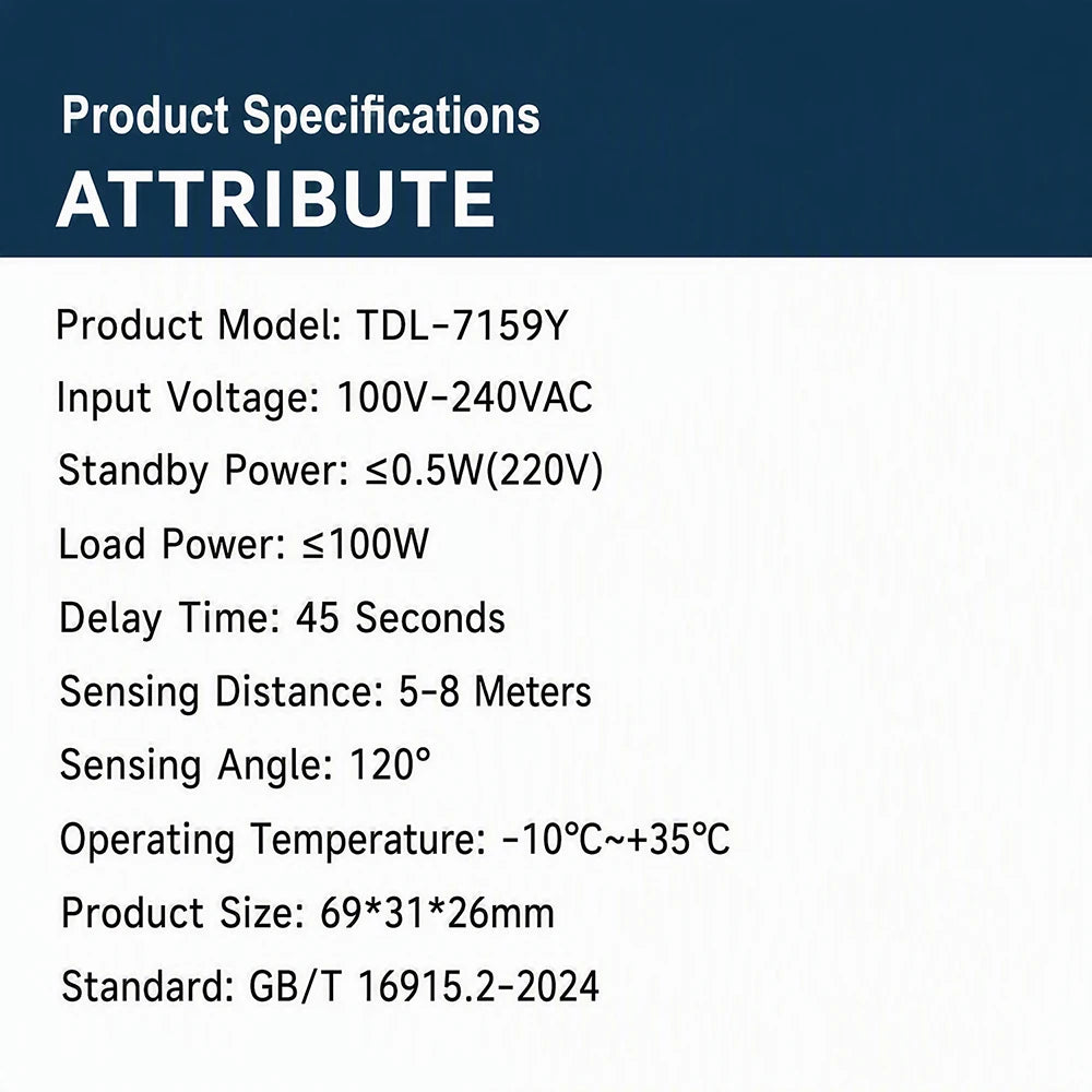 Ac 110v-220v Human Presence Sensor 24ghz Microwave Radar Controller Detection Micro-motion Sport Body Sensor Switch