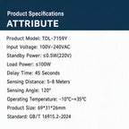 Ac 110v-220v Human Presence Sensor 24ghz Microwave Radar Controller Detection Micro-motion Sport Body Sensor Switch