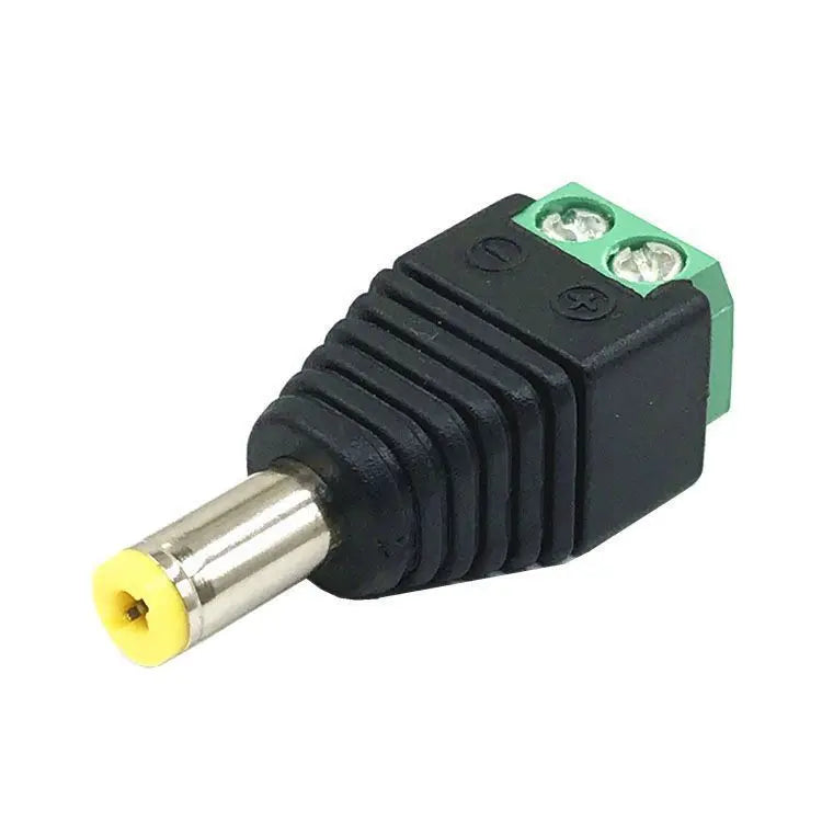 4pcs 12V DC Connector Barrel Jack Adapter Female Male 5.5 2.1 2.5 mm DC Power Connectors For LED Strip Light Power Adapter