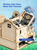 ACEBOTT DIY Smart Home Kit for Arduino Kit Robot Starter Automation Projects Wooden House Learning Kit for ESP32